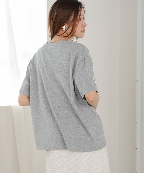 リボンパールＴシャツ