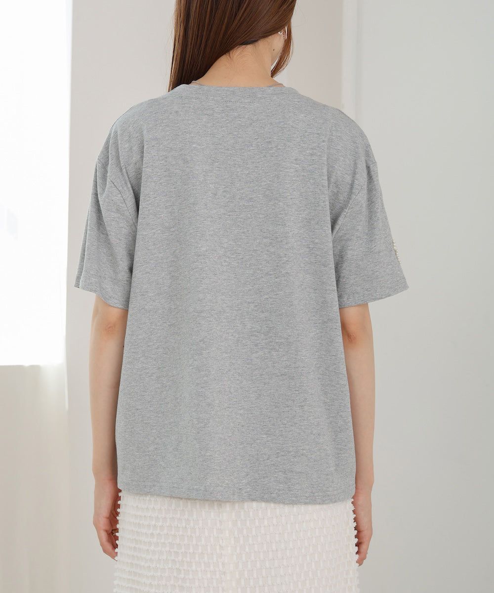 リボンパールＴシャツ