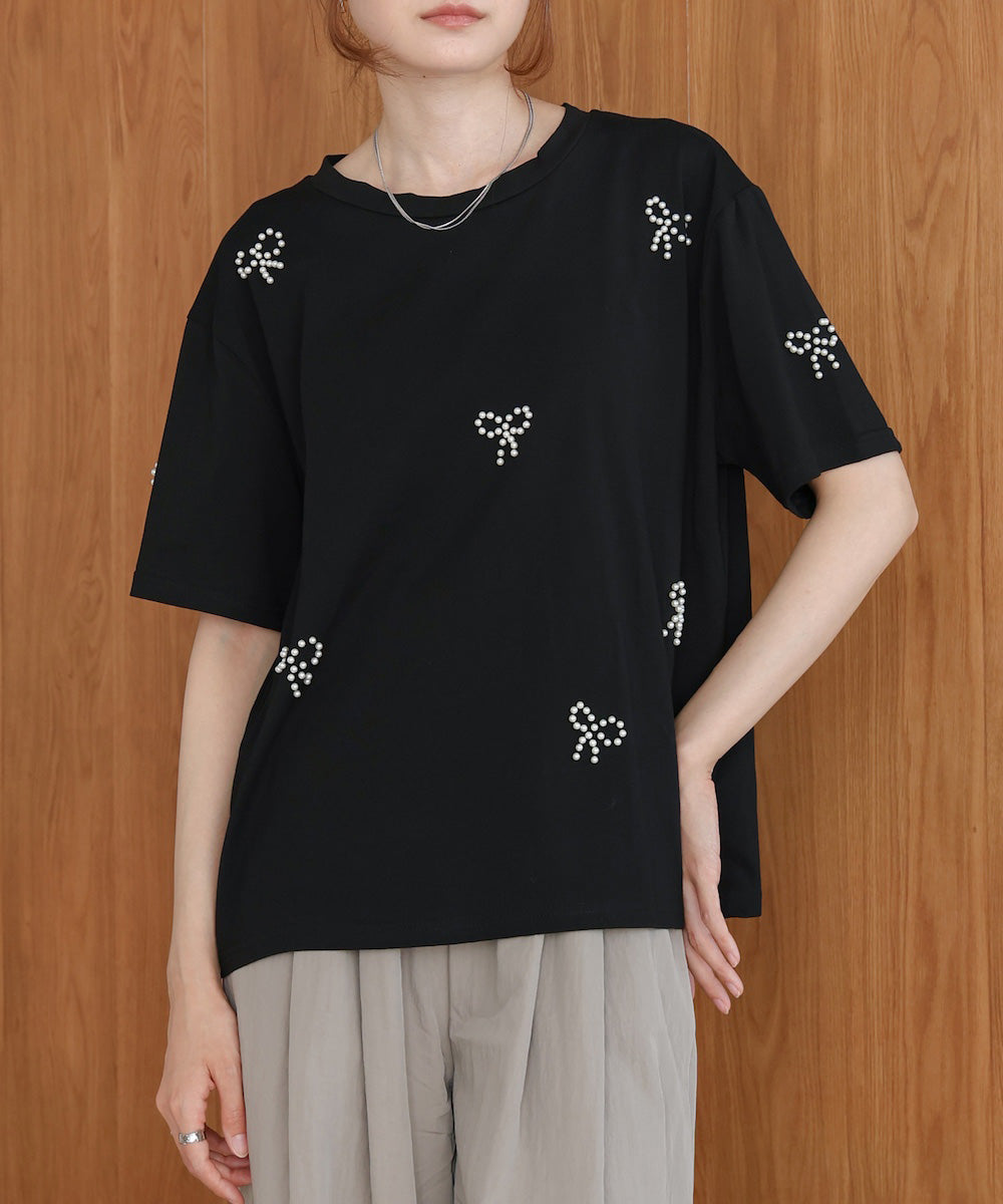 リボンパールＴシャツ