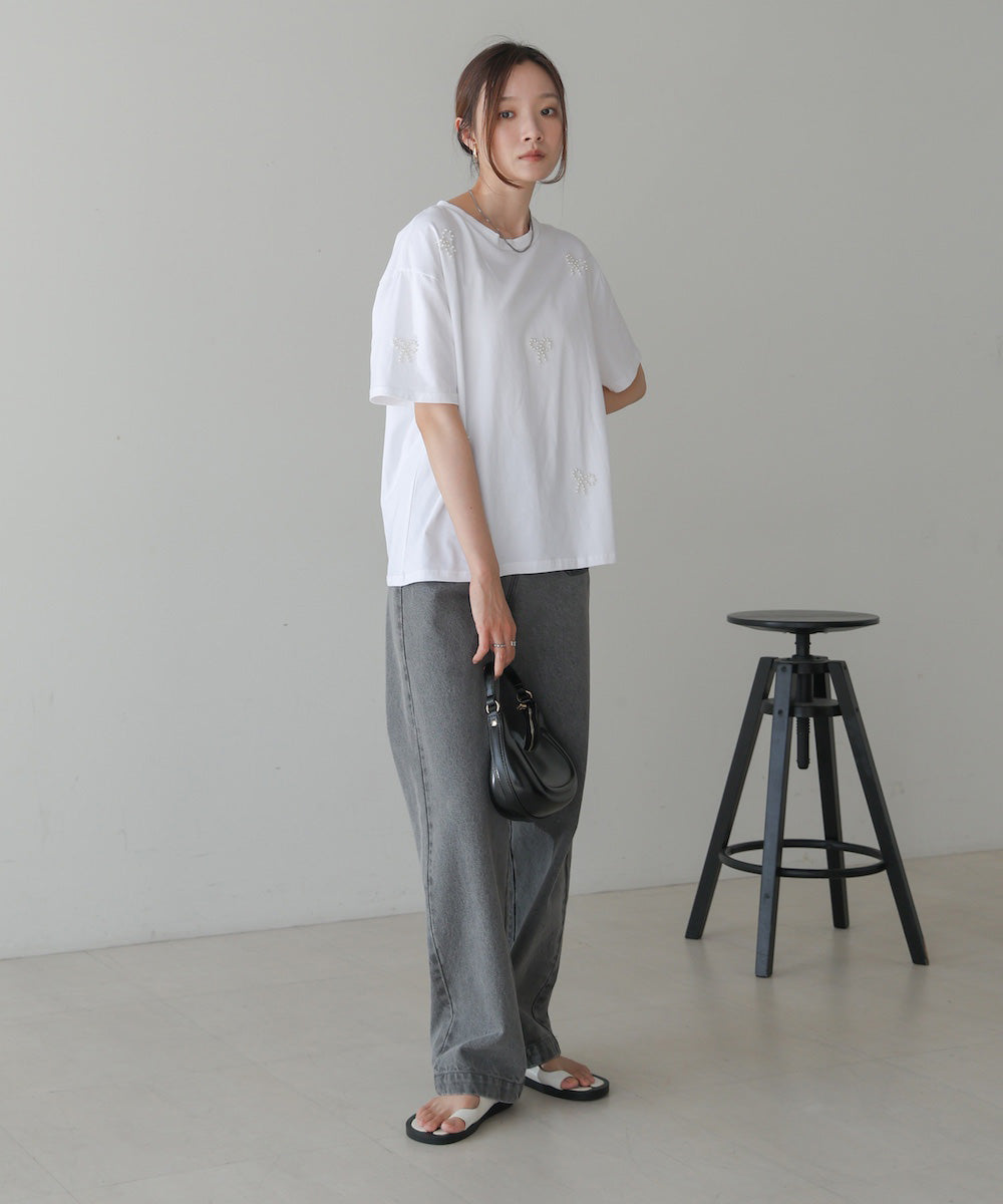 リボンパールＴシャツ