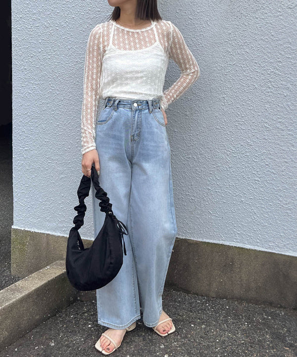 ｈalter neck cami + lace tops