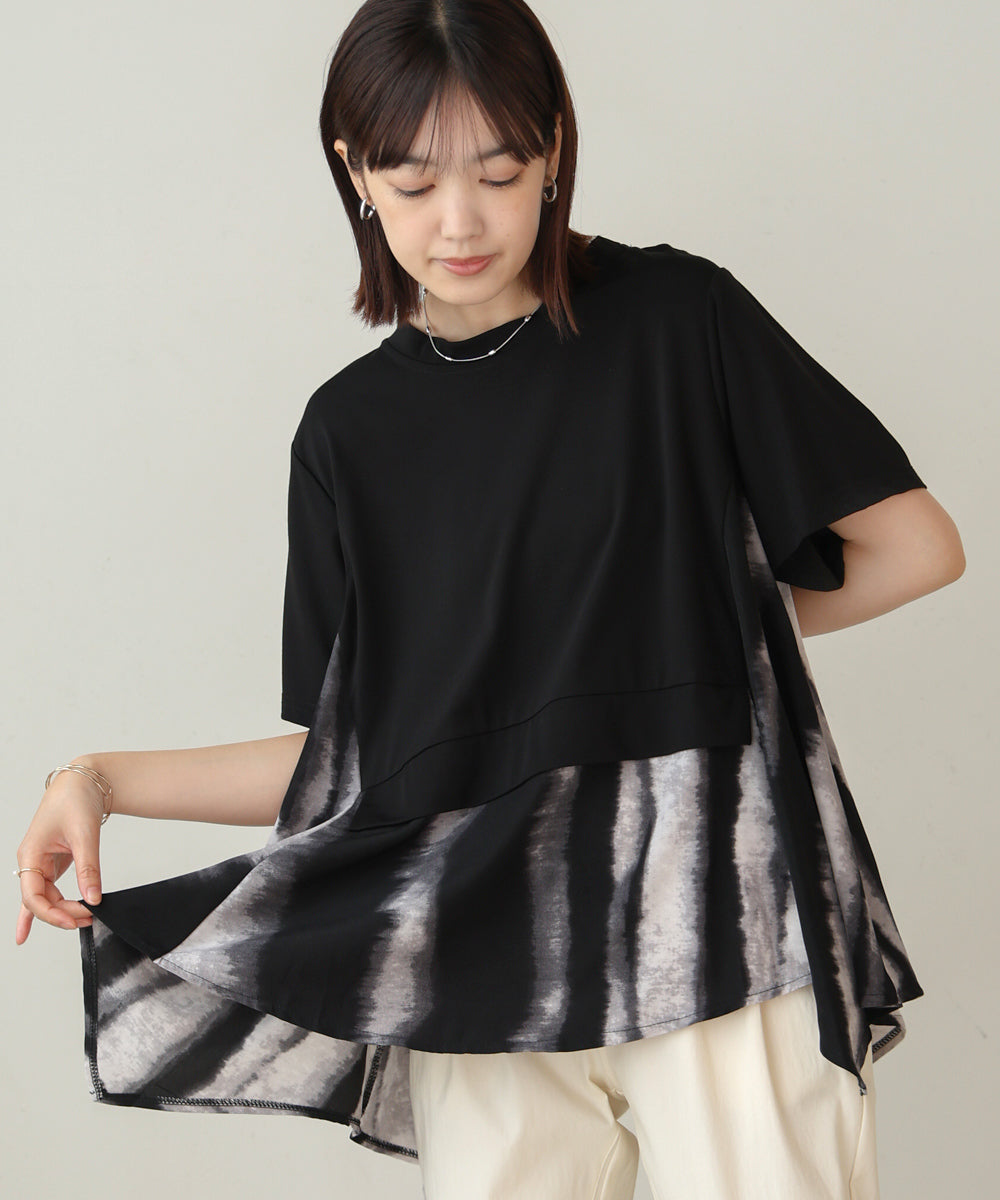 柄切替カットソー