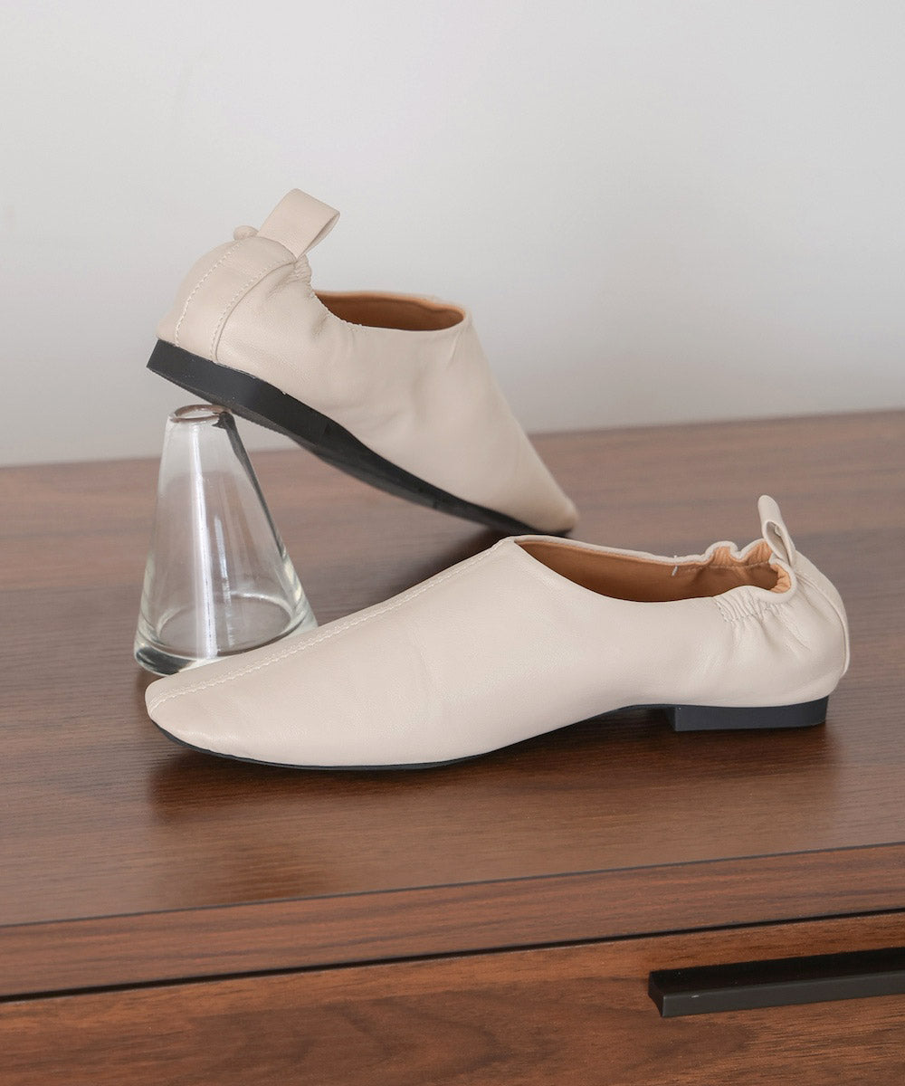 faux leather square toe shoes