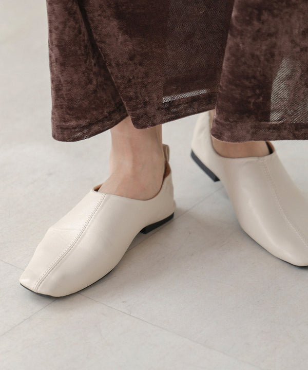 faux leather square toe shoes