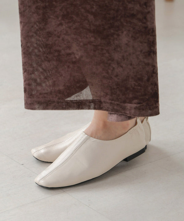 faux leather square toe shoes