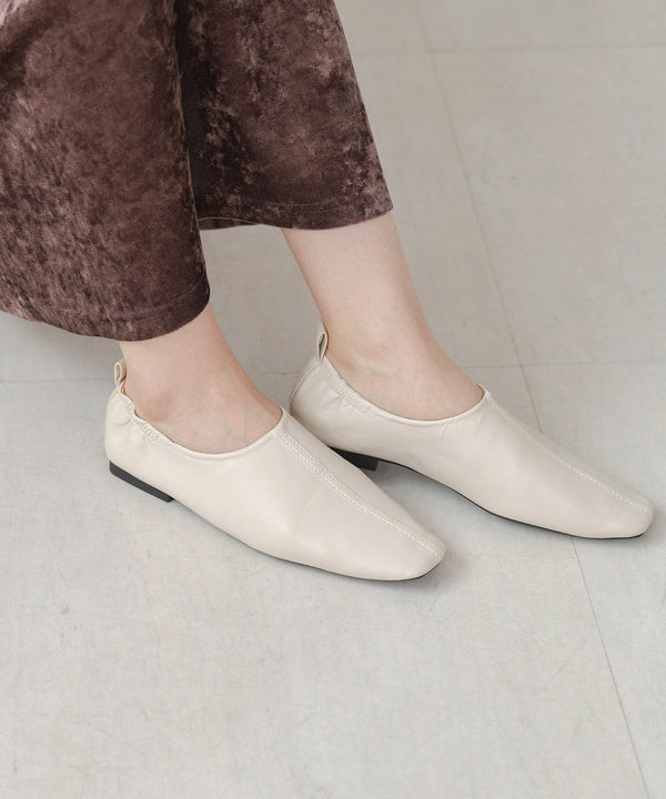 faux leather square toe shoes