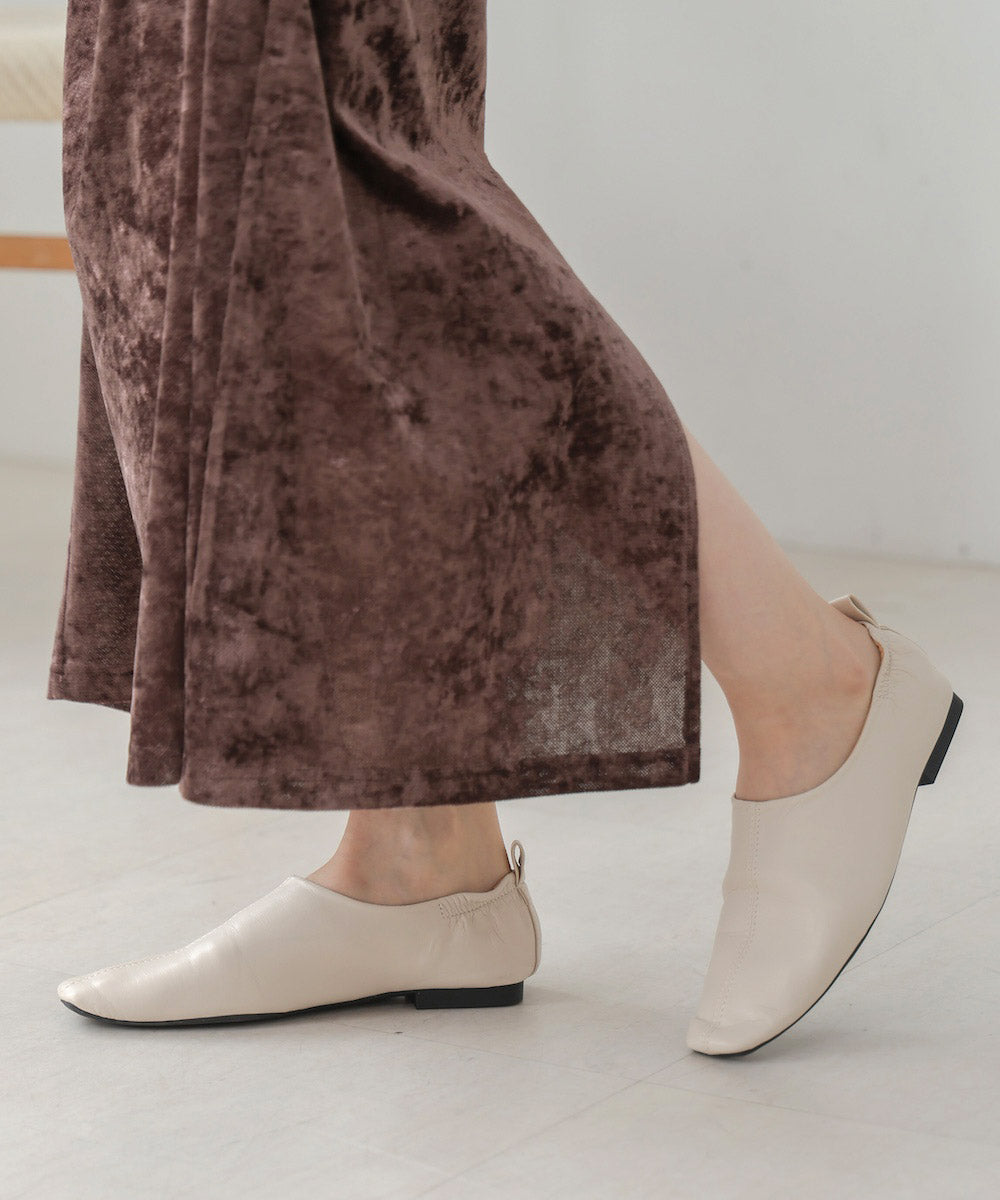 faux leather square toe shoes