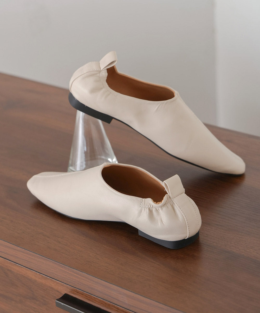 faux leather square toe shoes