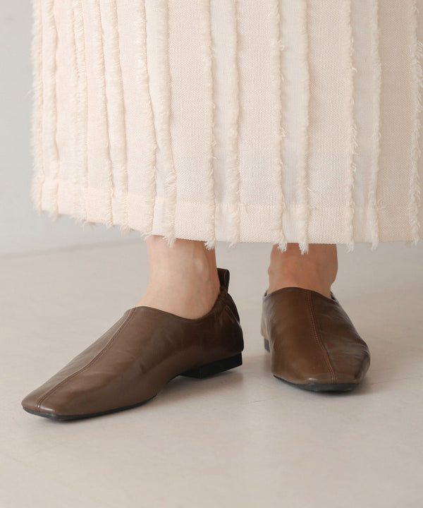 faux leather square toe shoes