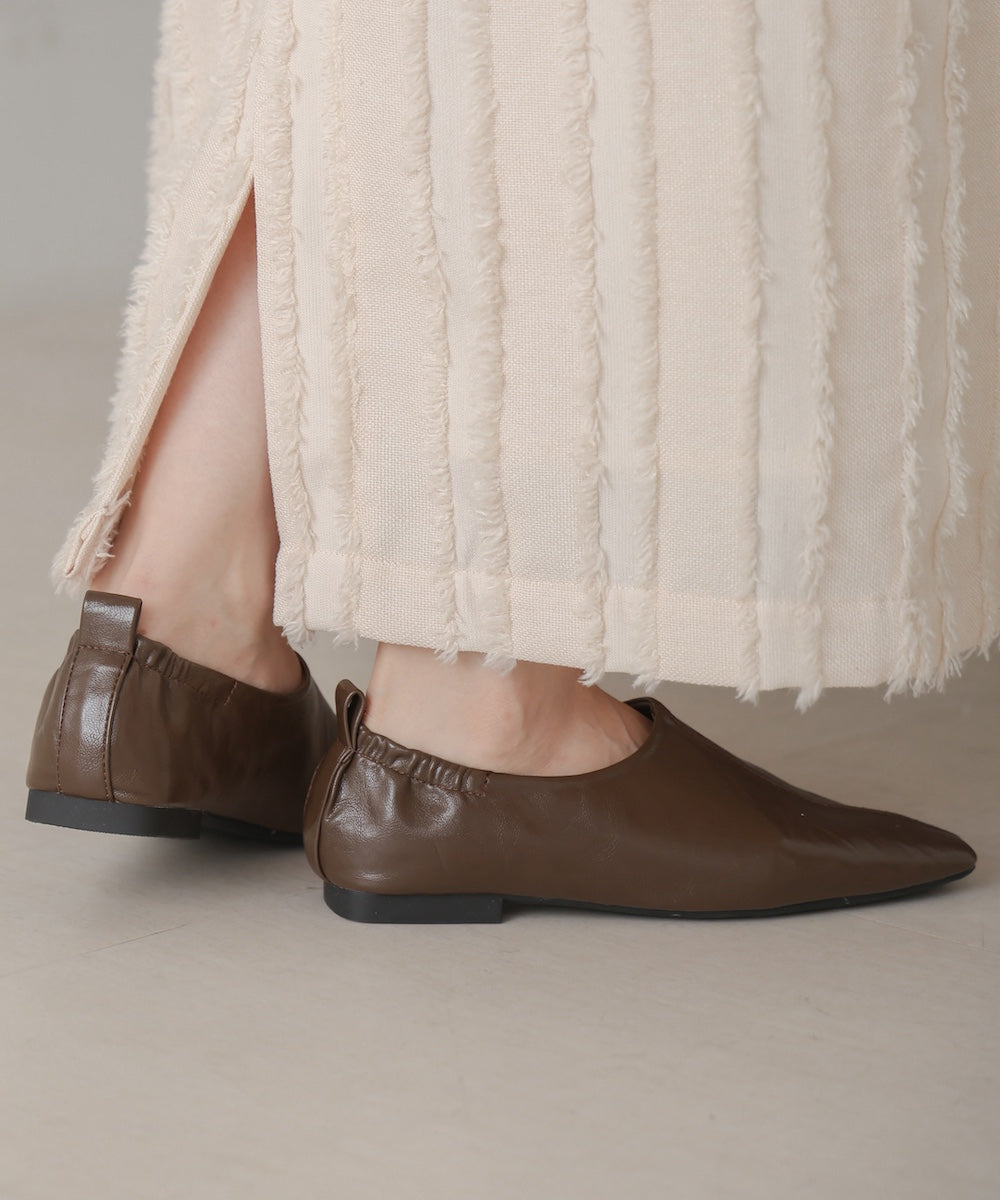 faux leather square toe shoes