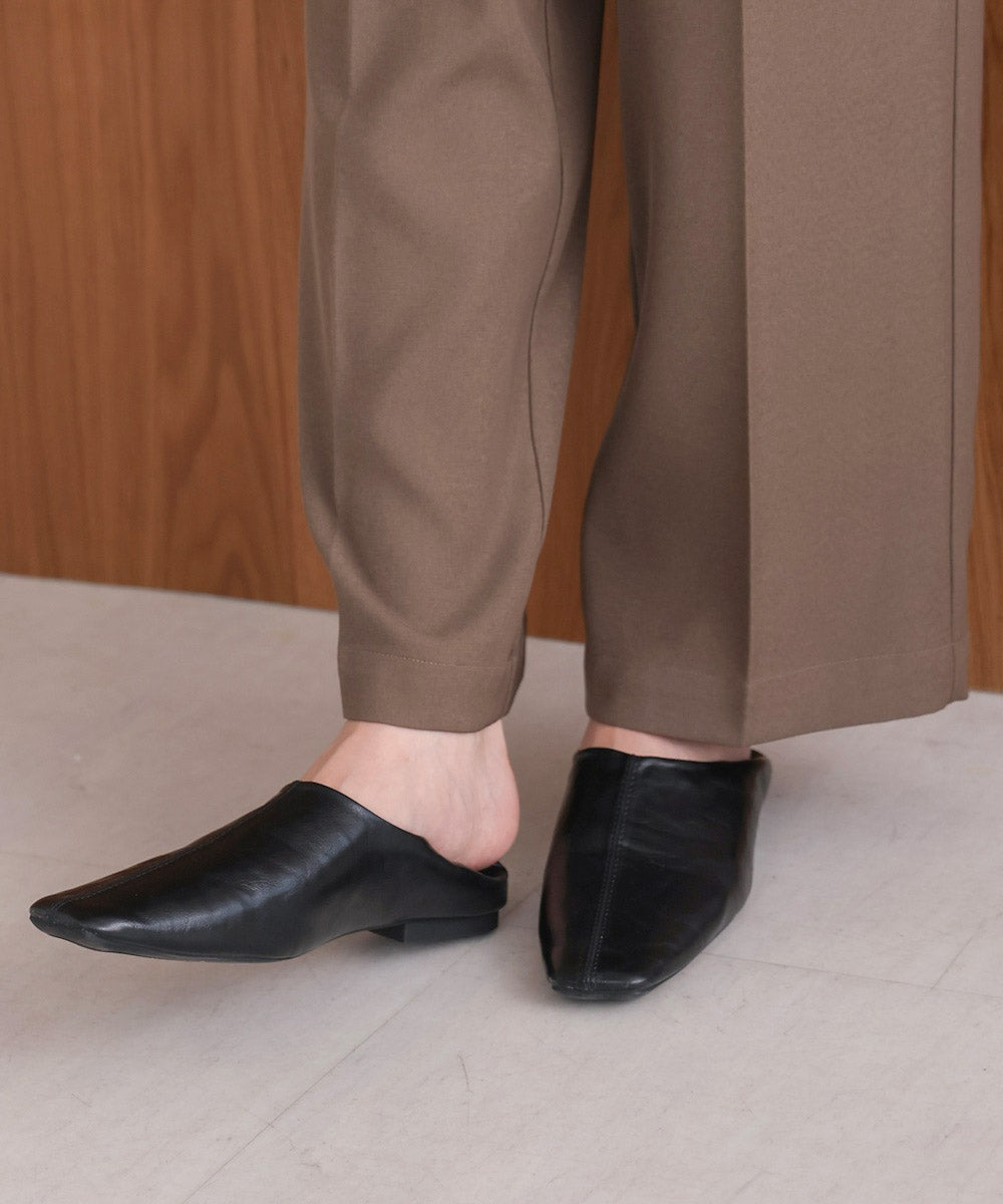 faux leather square toe shoes