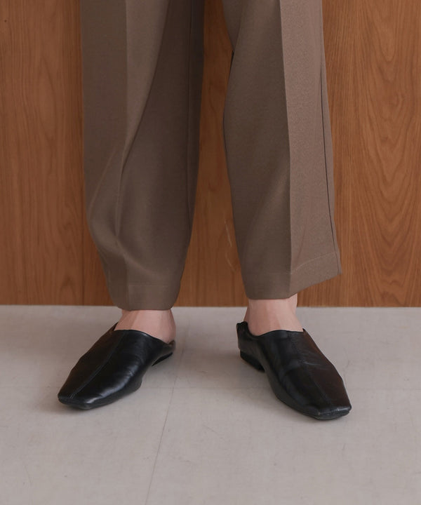 faux leather square toe shoes