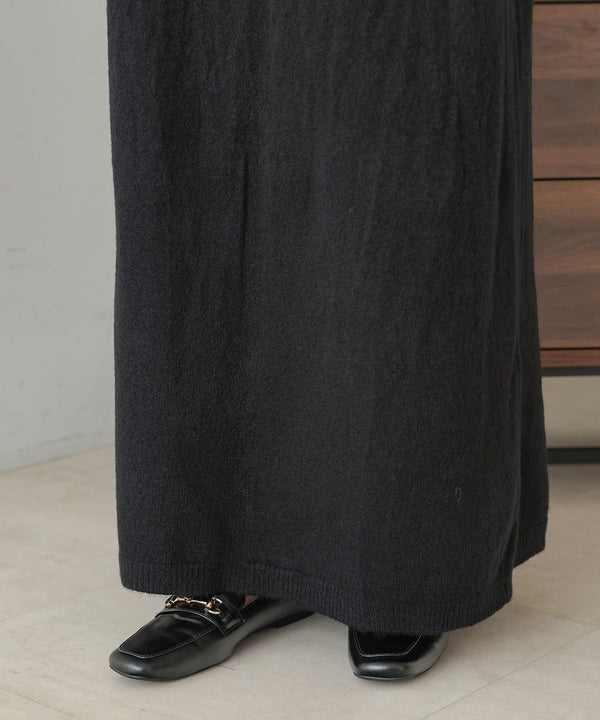 button design knit jumper dress