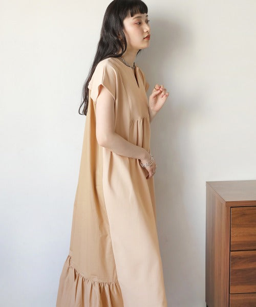 Bab バックシャンティアードワンピース