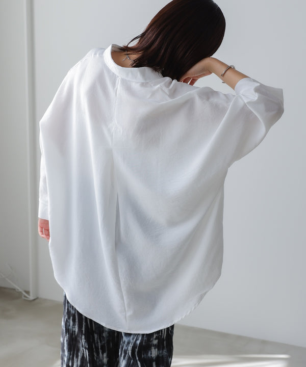 【新色追加】麻ライクスキッパーブラウス