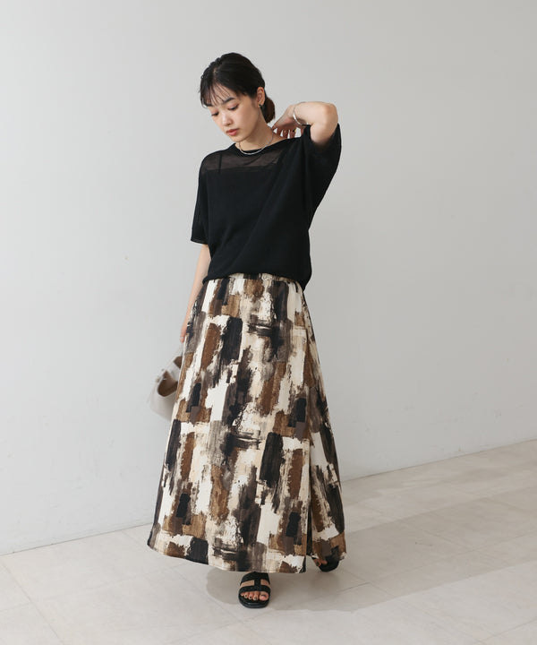 ペイント柄スカート