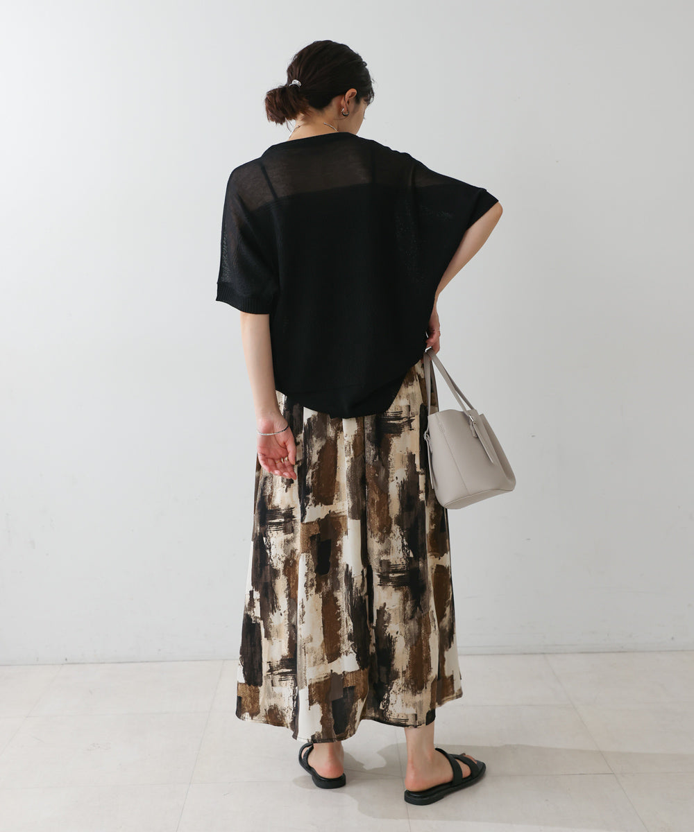 ペイント柄スカート