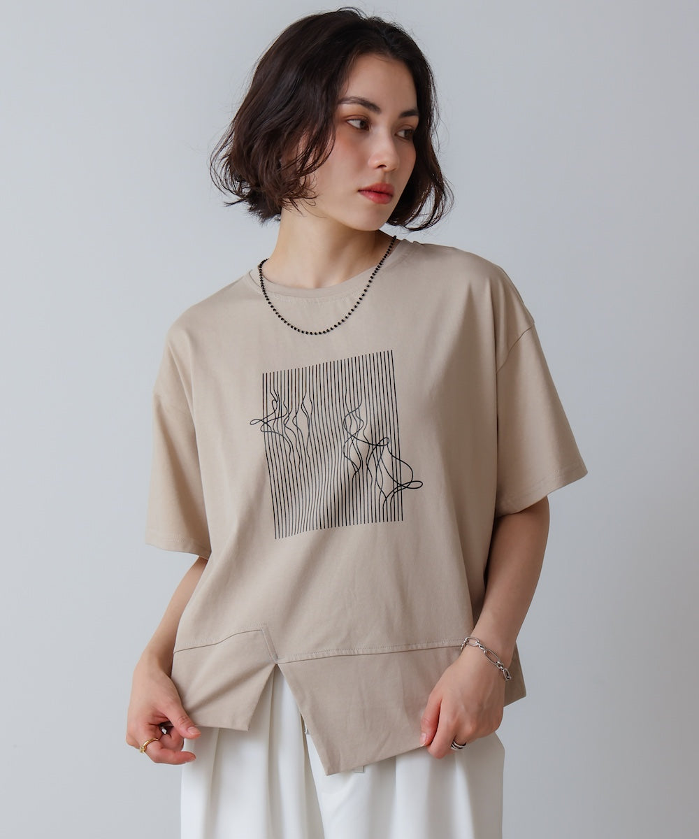 アートプリント５分袖Tシャツ
