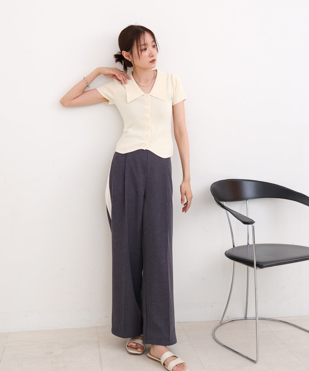 ビックカラーニットトップス