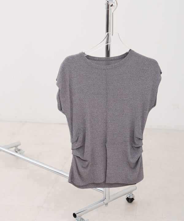 フロントスリット　サマーニットTシャツ