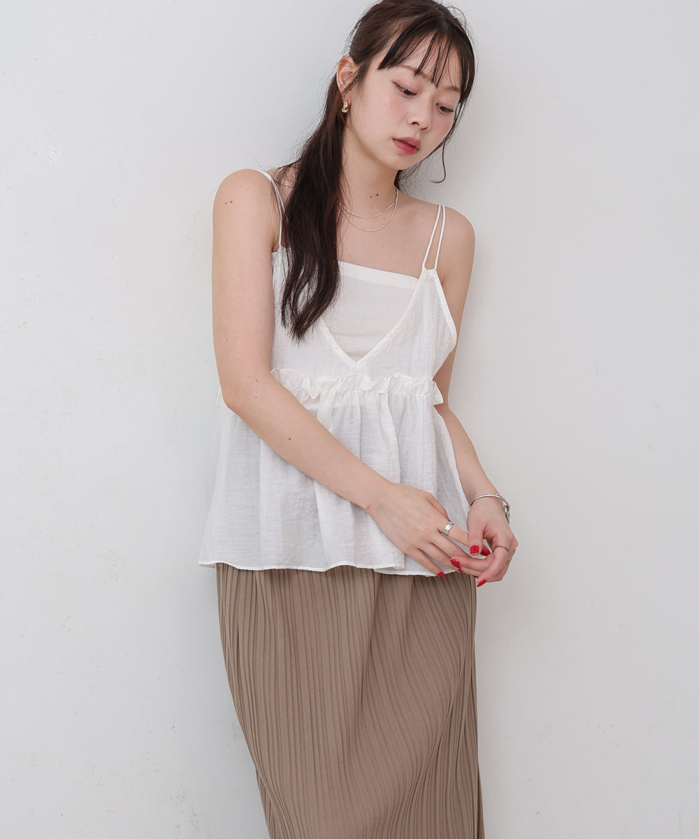 フリルキャミトップス