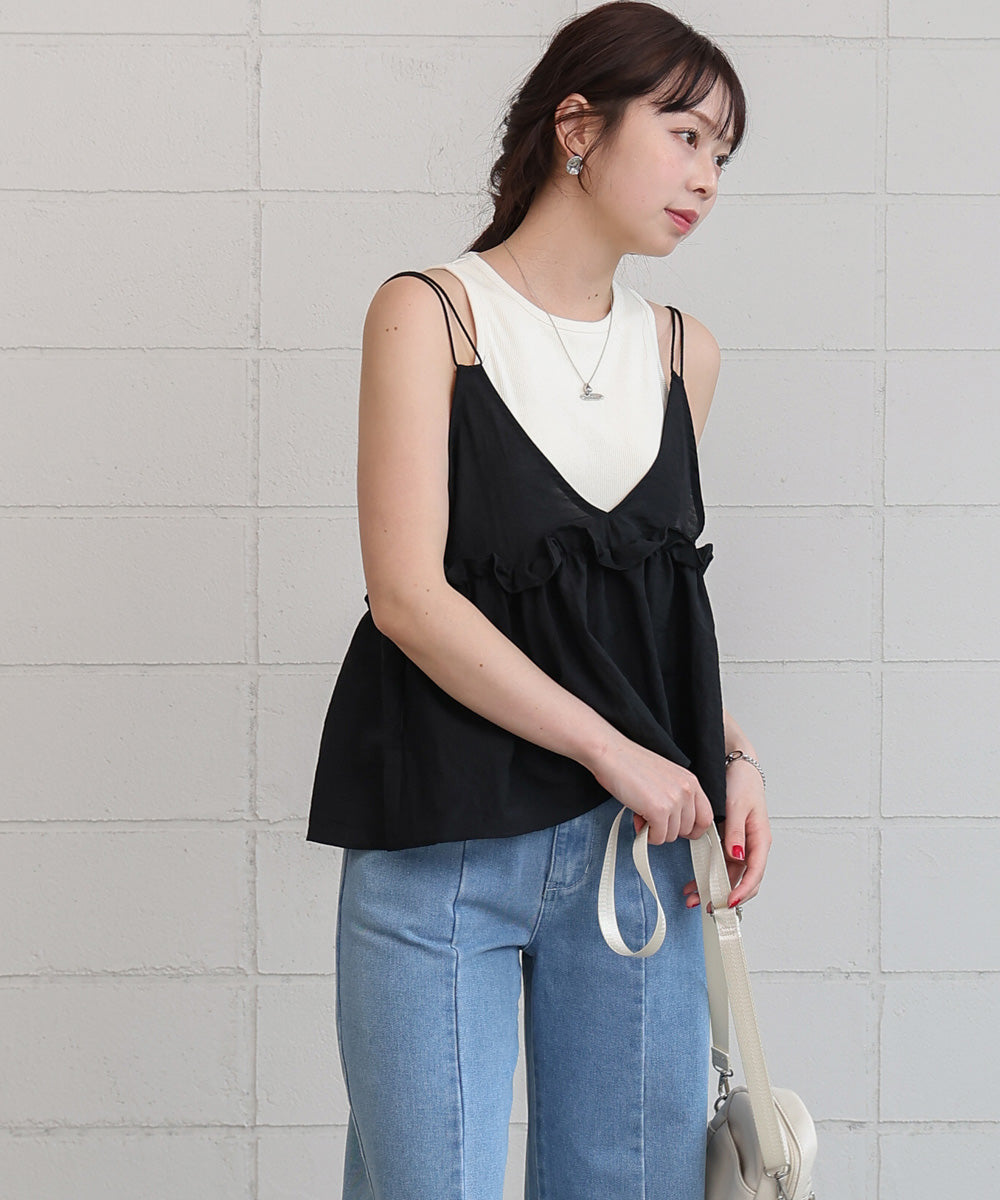 フリルキャミトップス