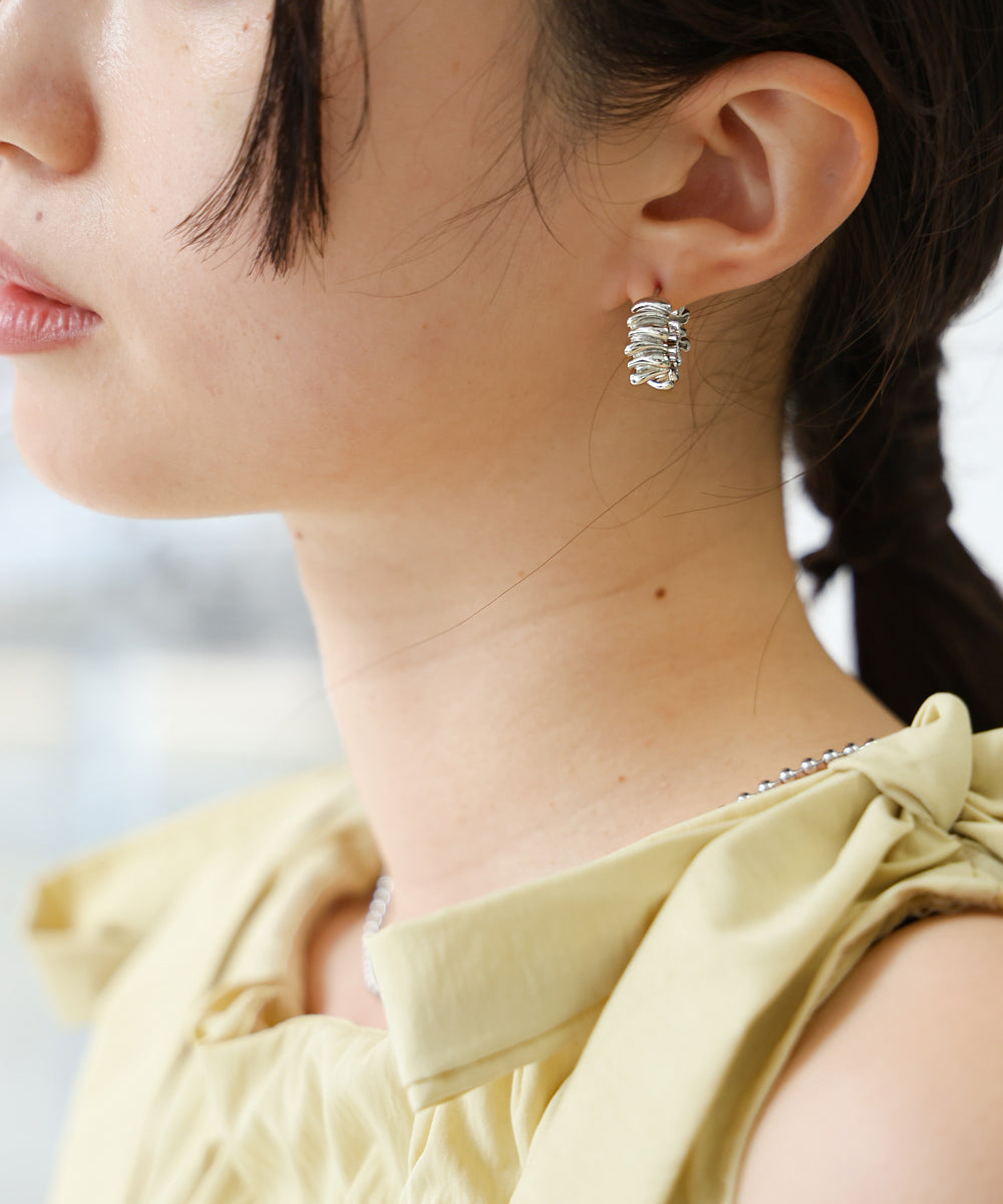 ニュアンスデザインフープピアス
