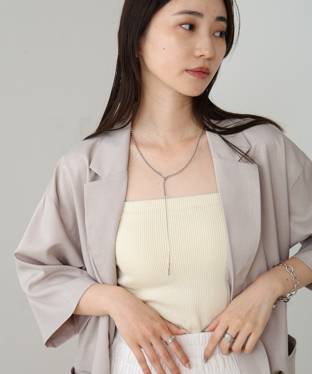 ボールチェーンデザインネックレス