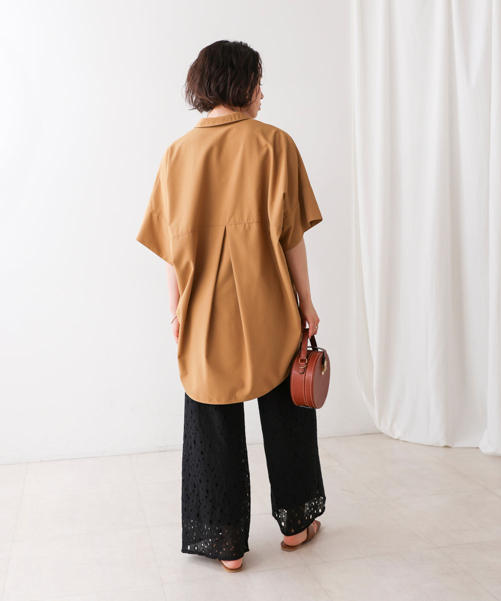 フラワーモチーフワイドパンツ