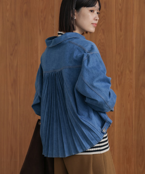 バックタックデニムジャケット