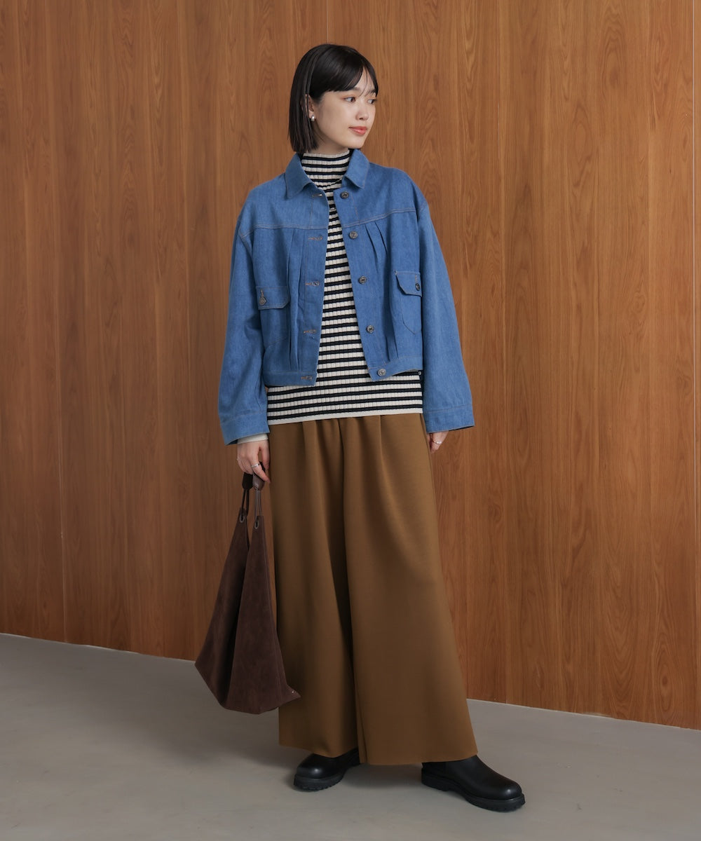 バックタックデニムジャケット