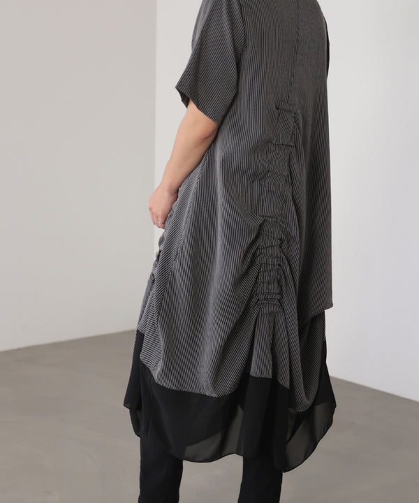 レイヤードストライプチュニック