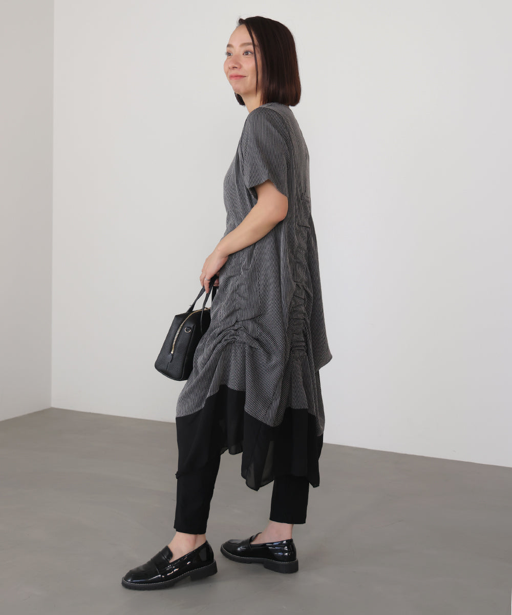 レイヤードストライプチュニック