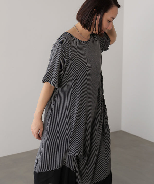 レイヤードストライプチュニック