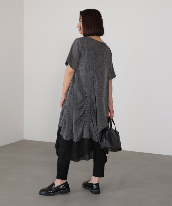 レイヤードストライプチュニック