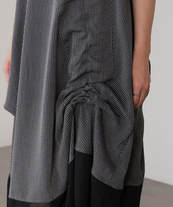 レイヤードストライプチュニック