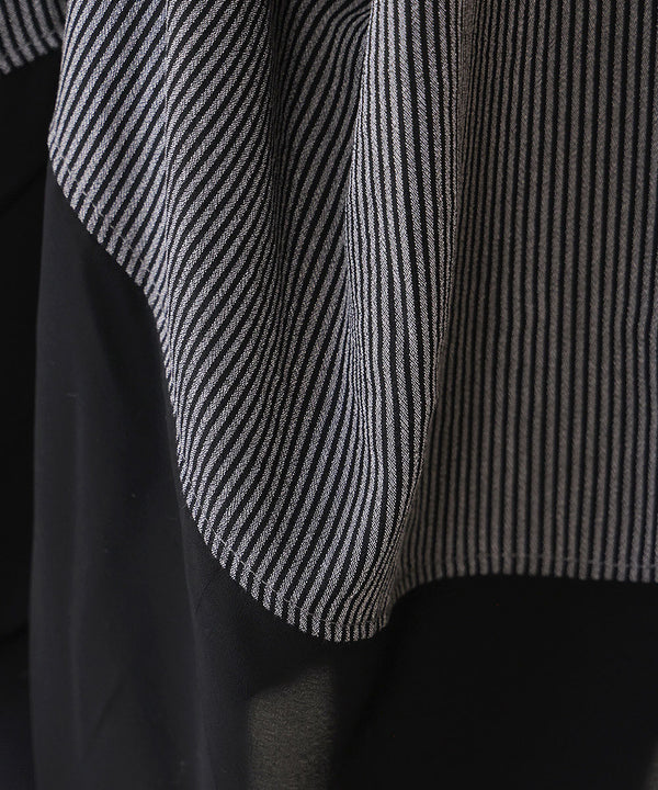 レイヤードストライプチュニック