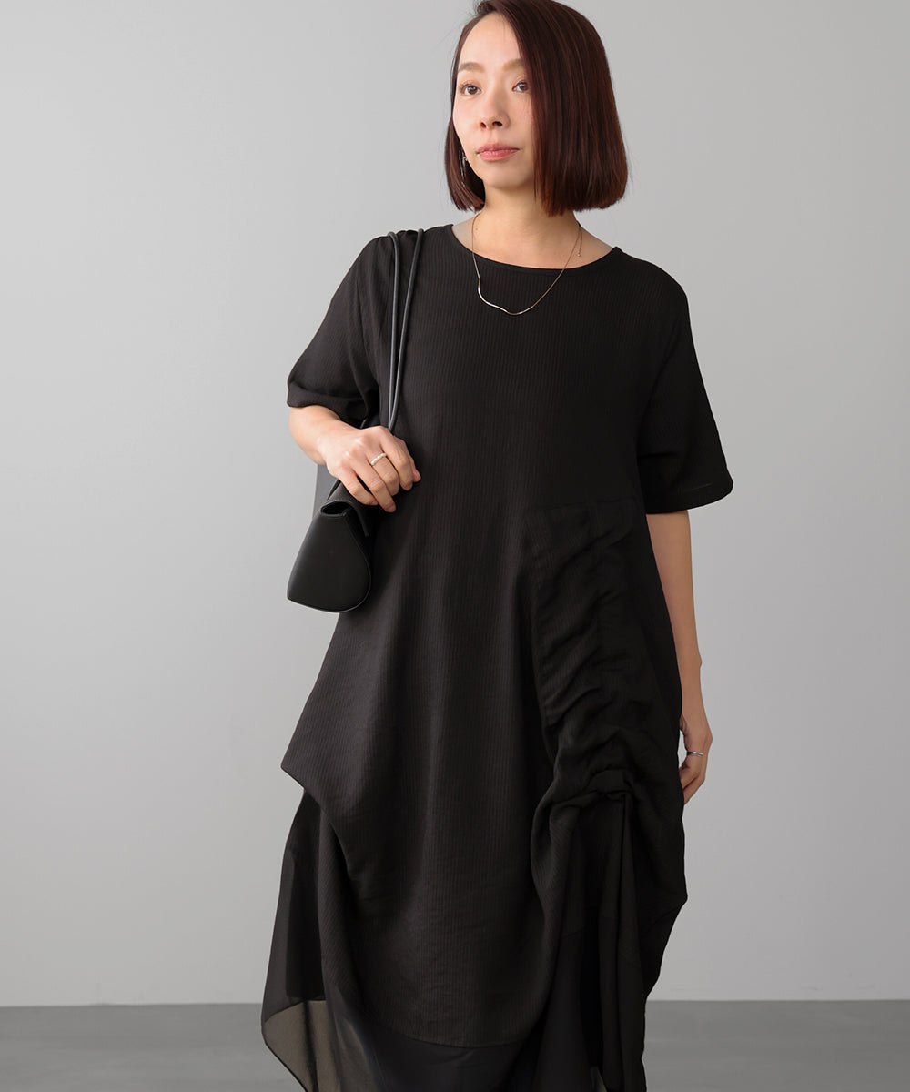 レイヤードストライプチュニック