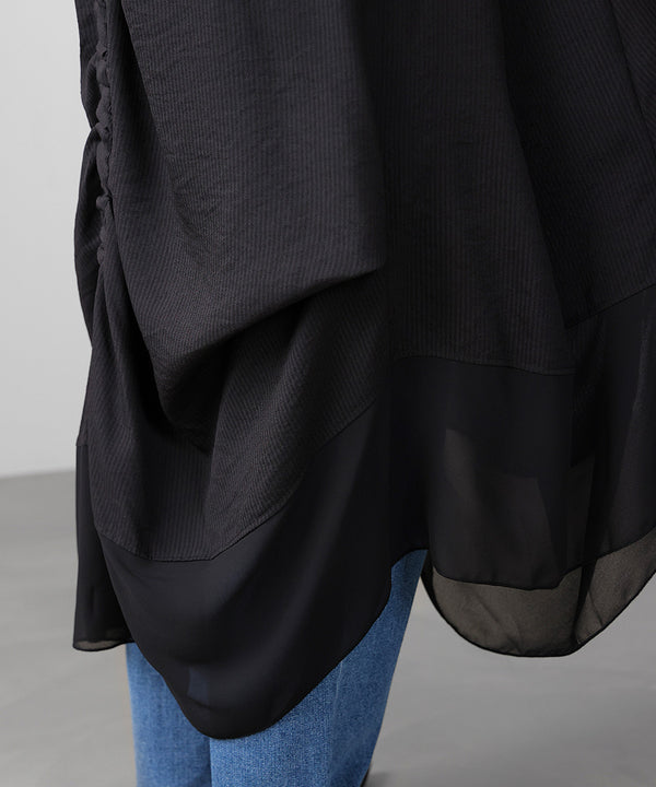 レイヤードストライプチュニック