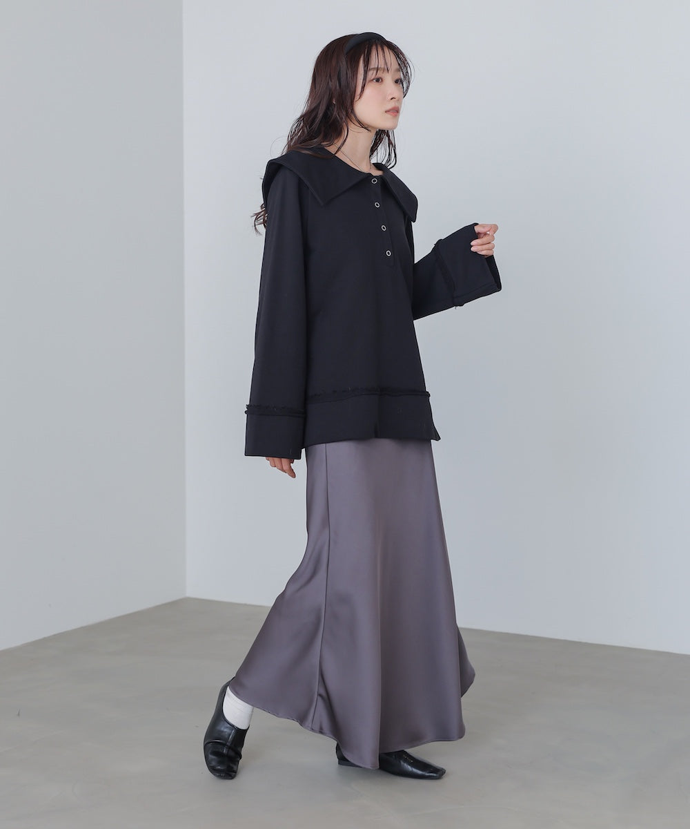 サテンナロースカート