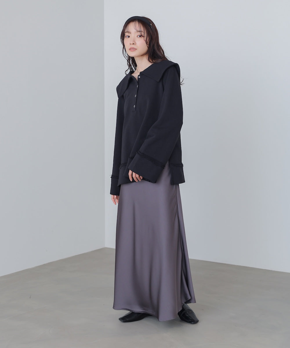 サテンナロースカート