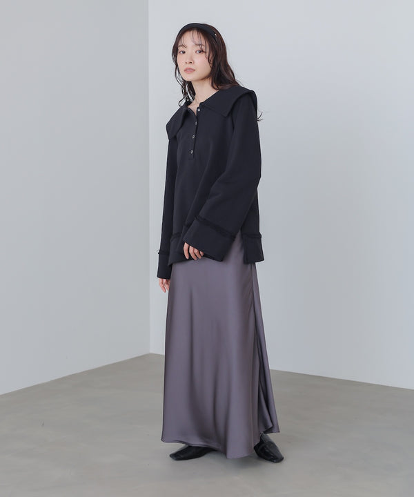 サテンナロースカート