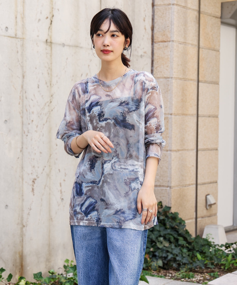 ニュアンス柄シアーインナー