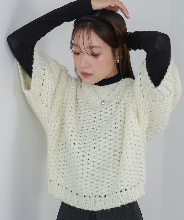 半袖ハンドニット