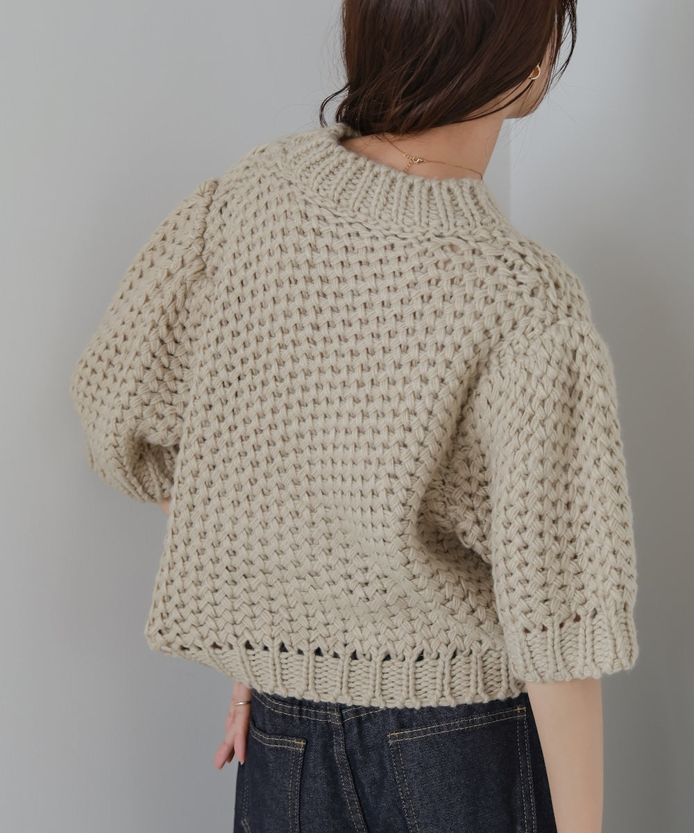 半袖ハンドニット