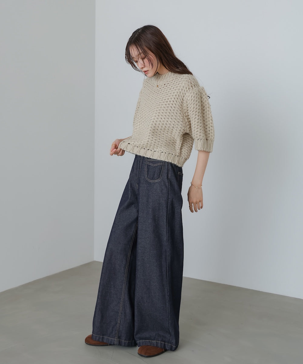 半袖ハンドニット