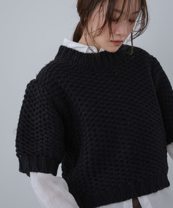 半袖ハンドニット