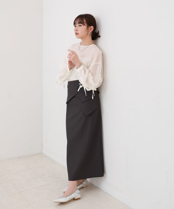 レイヤードデザイン　Ｉラインスカート