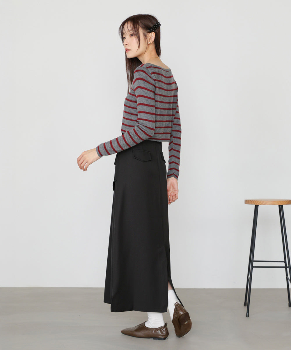 レイヤードデザイン　Ｉラインスカート