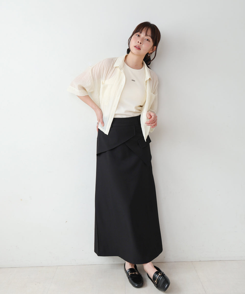 レイヤードデザイン　Ｉラインスカート